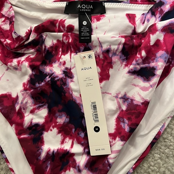 NWT Aqua women’s bikini / bathing suit (one piece with cut outs) size M - Picture 2 of 4